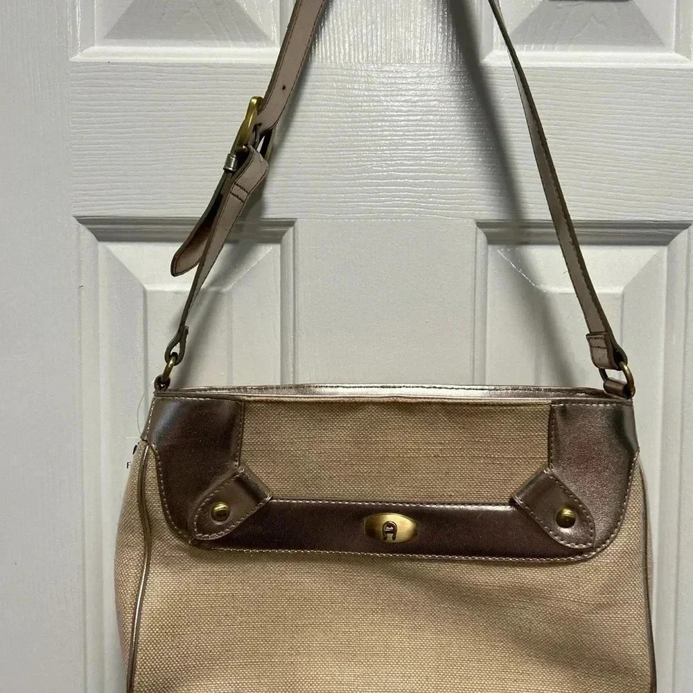 AIGNER Linen Blend Purse